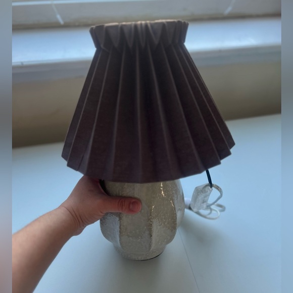 Ceramic with Brown Knife Pleat Shade Accent
Table Lamp Sour Cream-Hearth & Hand™ - Picture 7 of 14